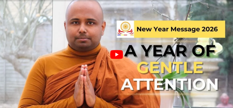 A Year of Gentle Attention | New Year Message 2026 | Rev Wadigala Samitharathana